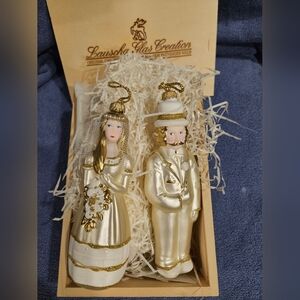 Bride & Groom ornaments Lauscha Glas